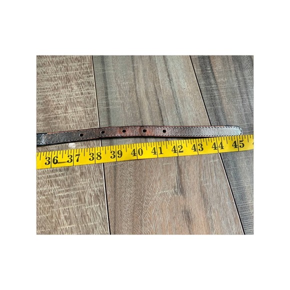 Loft Womens Brown Suede Genuine Leather Belt 5 Holes Size L - Picture 5 of 6